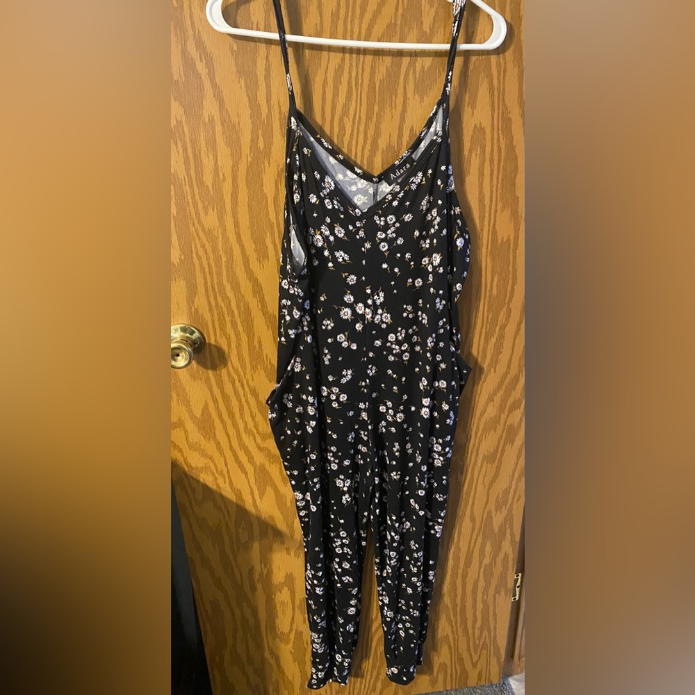 Floral Black Jumpsuit